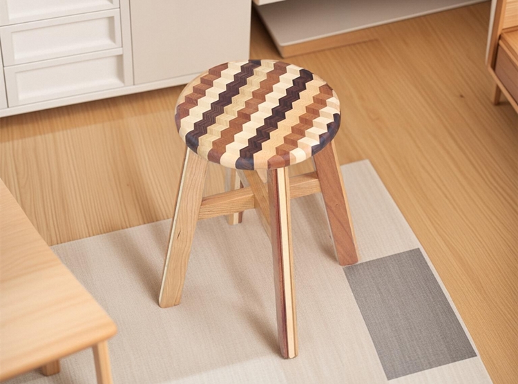 Yosegi Zaiku Wood Stools Style C picture 1