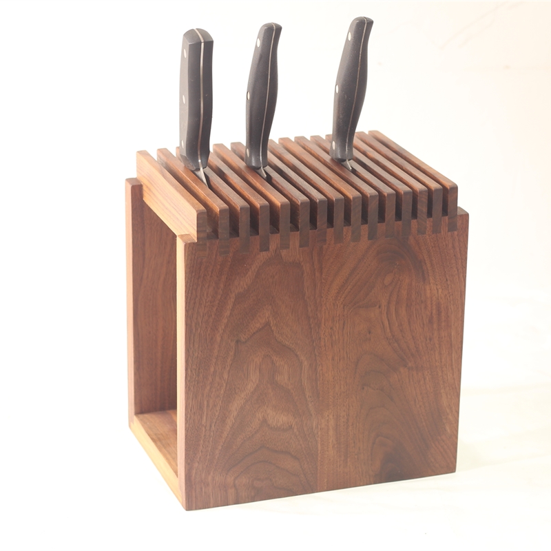 Black walnut simple knife holder knife sheath vertical kitchen knife holder multifunctional creative Nordic exquisite log